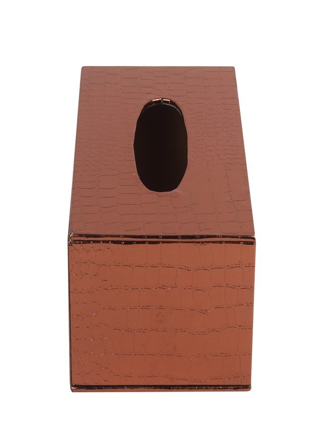 Anything & Everything Premium Tissue Holder Box | Paper Napkin Holder | Tissue Dispenser with Magnetic Bottom for Home/Office/Cafe (Rose Gold) - Image 2